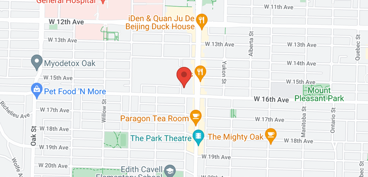 map of 501 503 W 16TH AVENUE